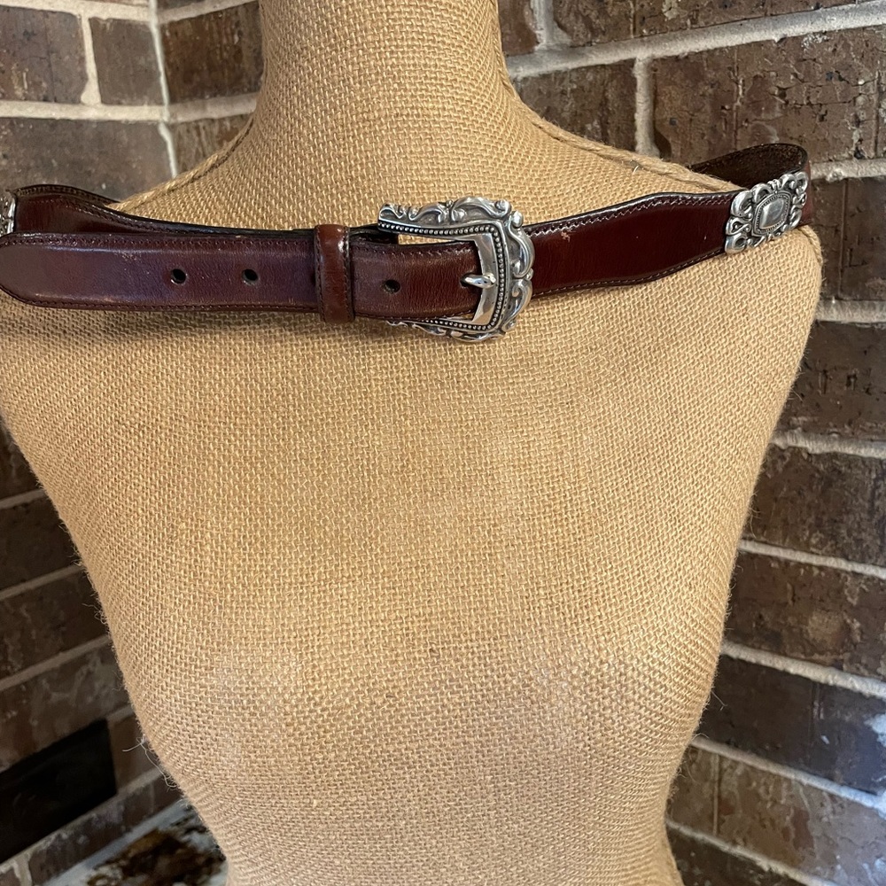 Fossil Genuine Leather Belt with silver buckle